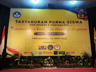 Tasyakuran Purna Siswa SMP Negeri 9 Yogyakarta Tahun 2025 - Satukan Asa Raih Cita Setinggi Angkasa